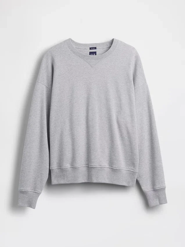 Oversized sweatshirt i tykk fransk frotté for voksne