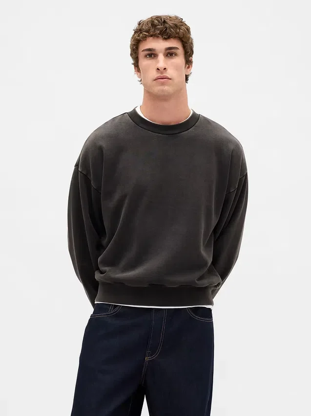 Oversized sweatshirt i tykk kvalitet for voksne