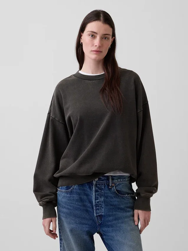 Oversized sweatshirt i tykk kvalitet for voksne