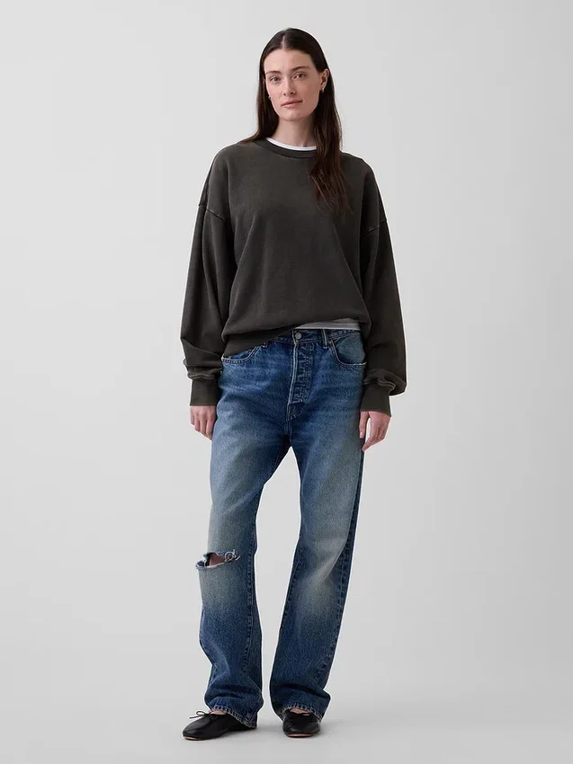 Oversized sweatshirt i tykk kvalitet for voksne