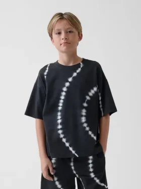 Oversized T-skjorte i tykk bomull for barn