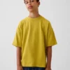 Oversized T-skjorte i tykk bomull for barn