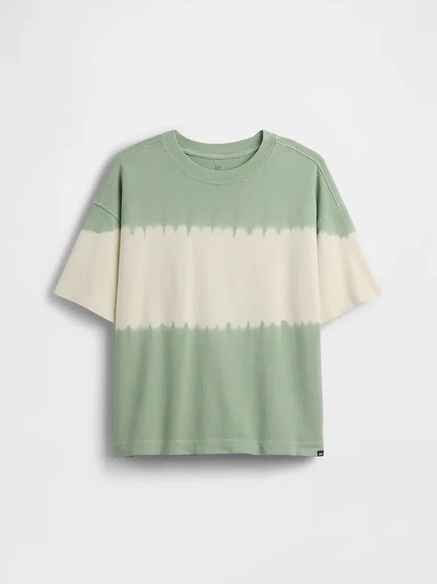 Oversized T-skjorte i tykk bomull for barn