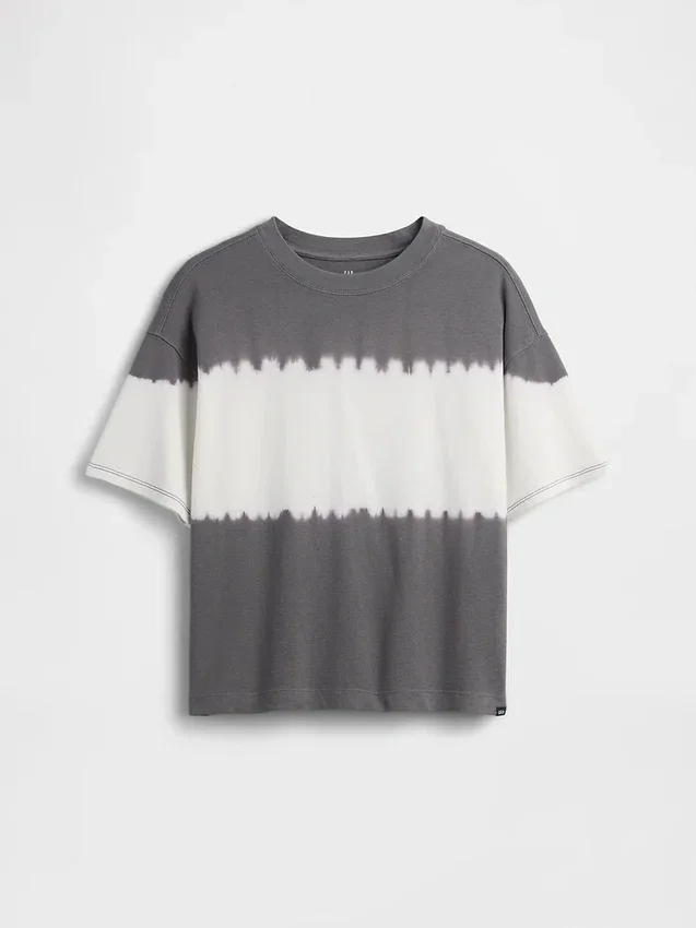 Oversized T-skjorte i tykk bomull for barn