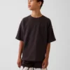 Oversized T-skjorte i tykk bomull for barn