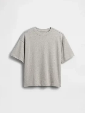 Oversized T-skjorte i tykk bomull for barn