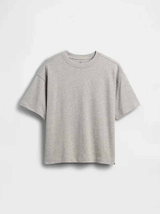 Oversized T-skjorte i tykk bomull for barn