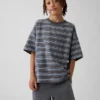 Oversized T-skjorte i tykk bomull for barn