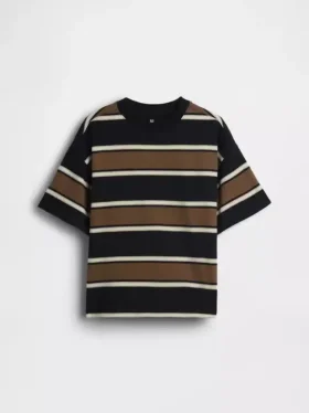 Oversized T-skjorte i tykk bomull for barn