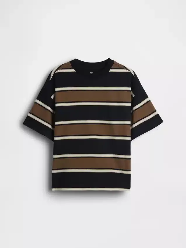 Oversized T-skjorte i tykk bomull for barn