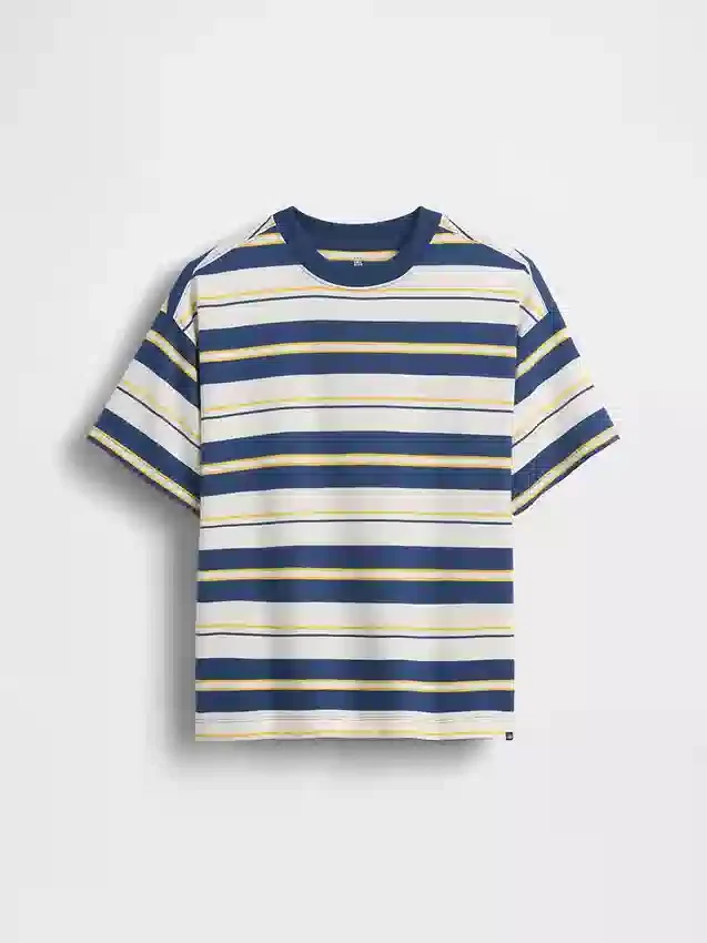 Oversized T-skjorte i tykk bomull for barn