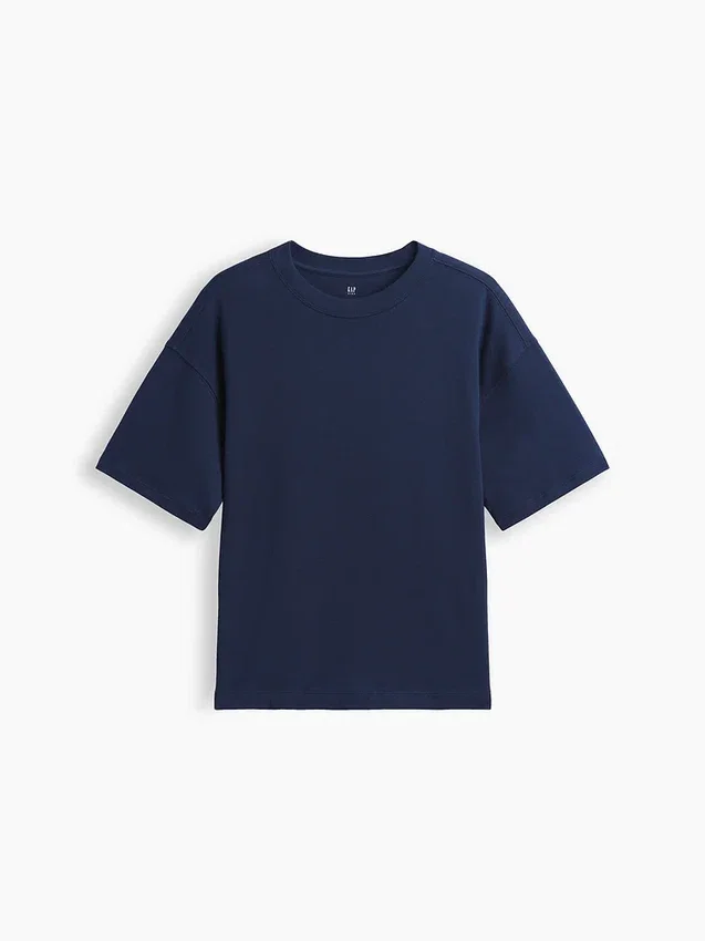 Oversized T-skjorte i tykk bomull for barn