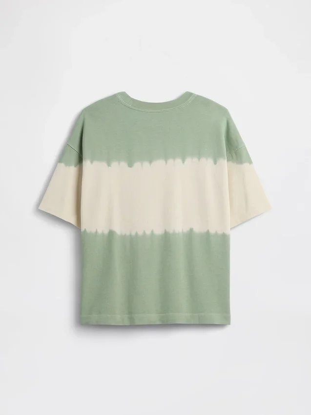 Oversized T-skjorte i tykk bomull for barn