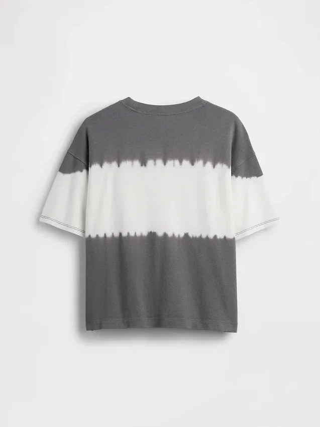Oversized T-skjorte i tykk bomull for barn