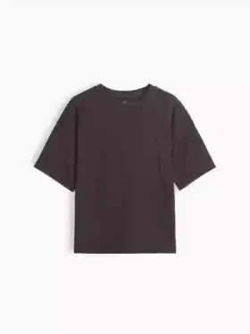 Oversized T-skjorte i tykk bomull for barn