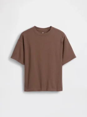 Oversized T-skjorte i tykk bomull for barn