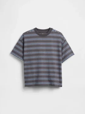 Oversized T-skjorte i tykk bomull for barn