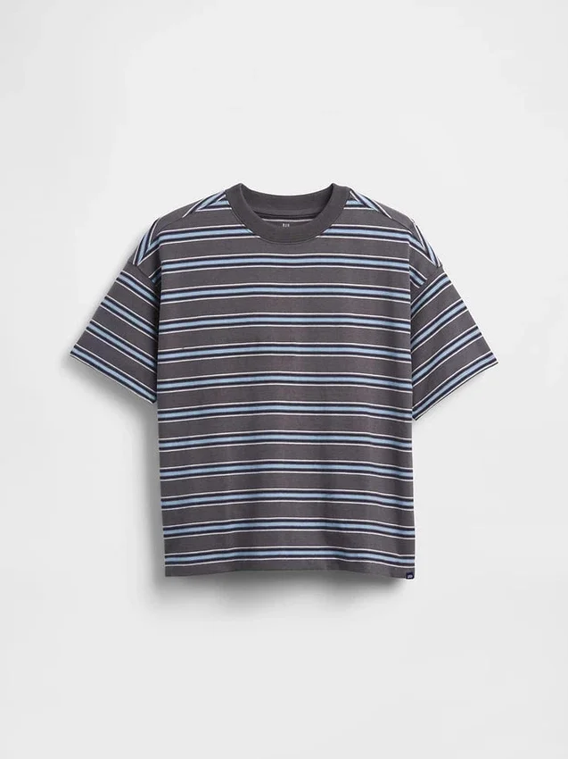 Oversized T-skjorte i tykk bomull for barn