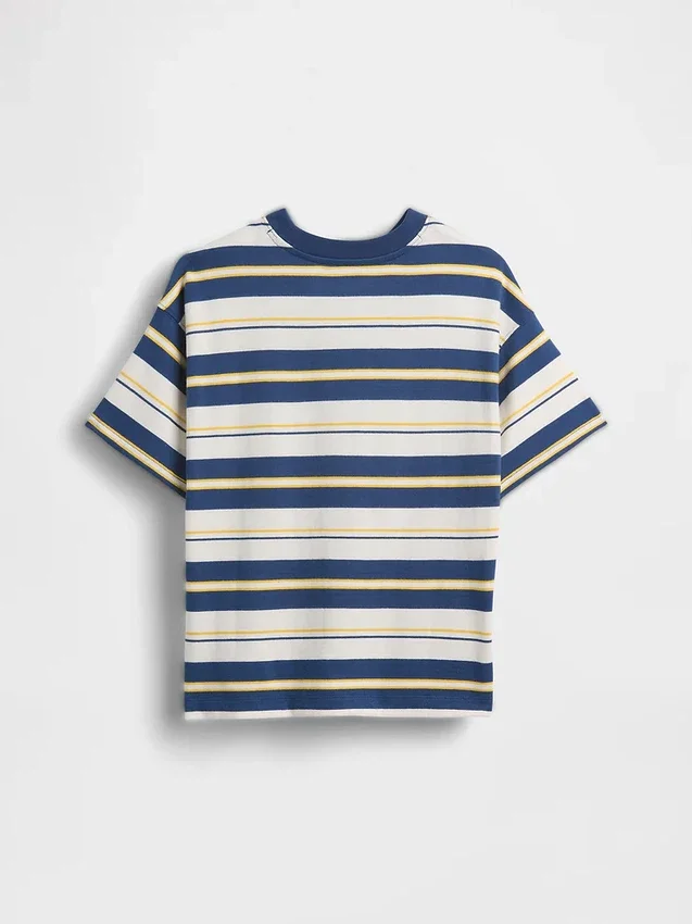 Oversized T-skjorte i tykk bomull for barn