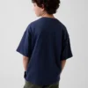 Oversized T-skjorte i tykk bomull for barn