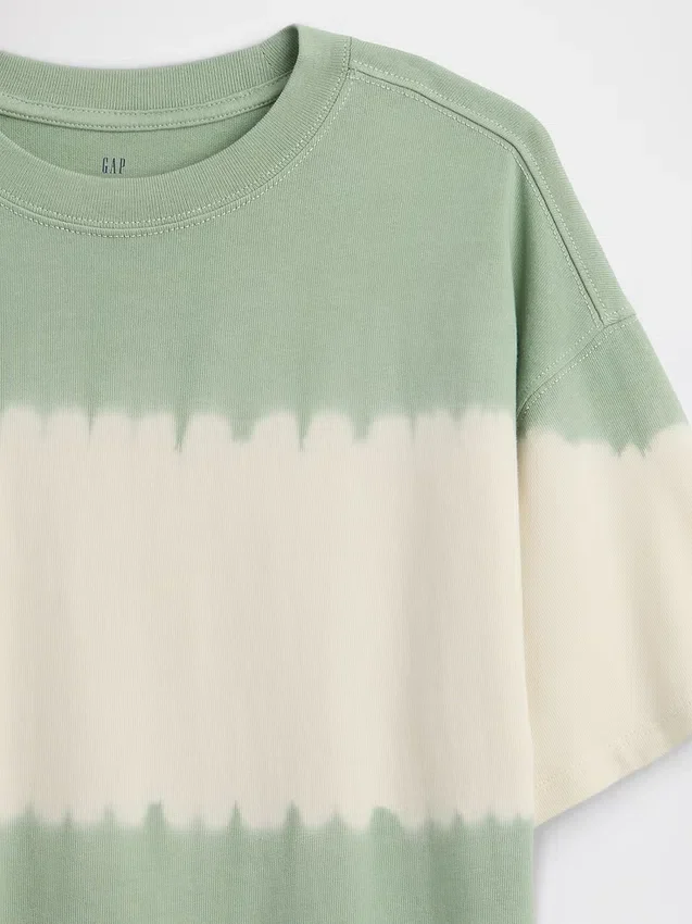 Oversized T-skjorte i tykk bomull for barn