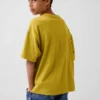 Oversized T-skjorte i tykk bomull for barn