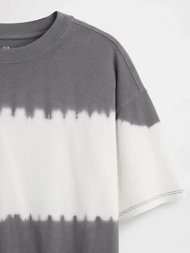 Oversized T-skjorte i tykk bomull for barn