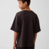 Oversized T-skjorte i tykk bomull for barn