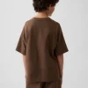Oversized T-skjorte i tykk bomull for barn