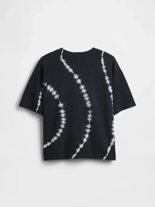 Oversized T-skjorte i tykk bomull for barn