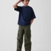 Oversized T-skjorte i tykk bomull for barn