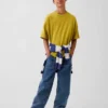 Oversized T-skjorte i tykk bomull for barn