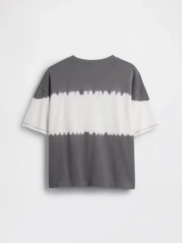 Oversized T-skjorte i tykk bomull for barn