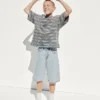 Oversized T-skjorte i tykk bomull for barn