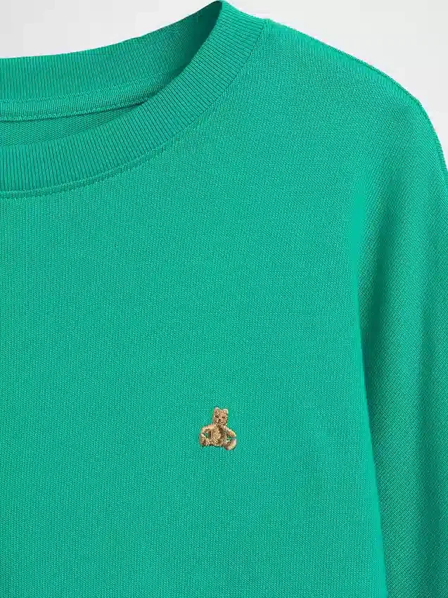 Oversized T-skjorte i tykk bomull med synlige sømmer for barn