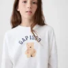 Oversized T-skjorte i tykk bomullsjersey for barn