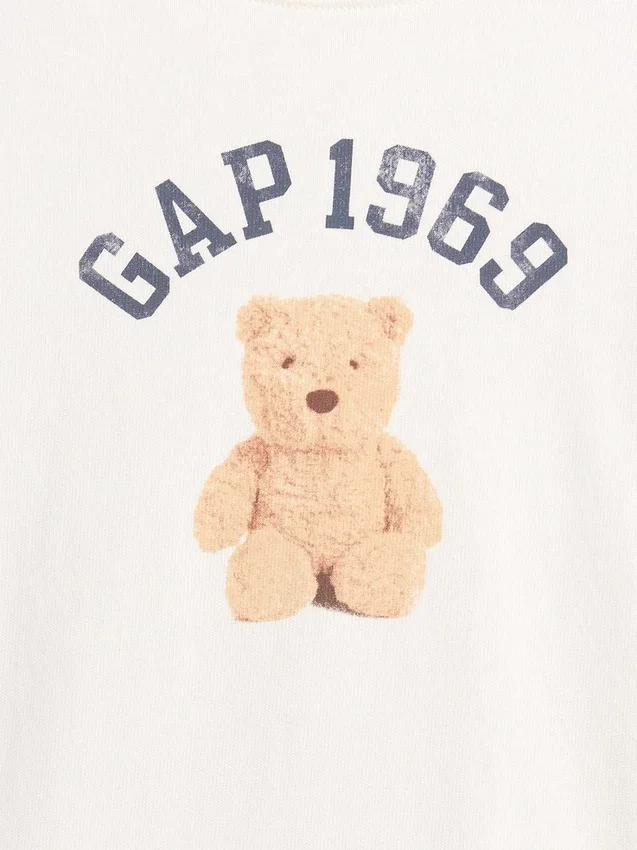 Oversized T-skjorte i tykk bomullsjersey for barn