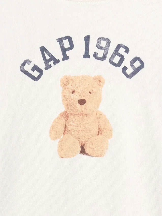 Oversized T-skjorte i tykk bomullsjersey for barn