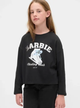 Oversized T-skjorte med Barbie-motiv til barn
