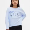 Oversized T-skjorte med Barbie-motiv til barn