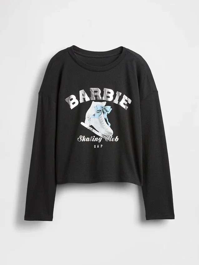 Oversized T-skjorte med Barbie-motiv til barn