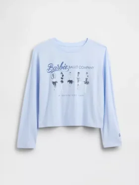 Oversized T-skjorte med Barbie-motiv til barn