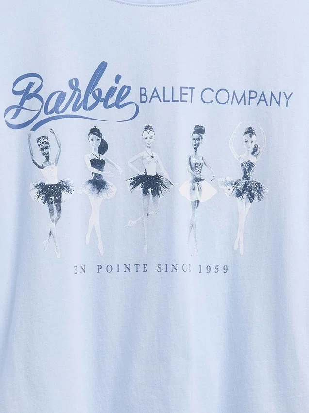 Oversized T-skjorte med Barbie-motiv til barn