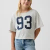 Oversized T-skjorte med bred hals til barn