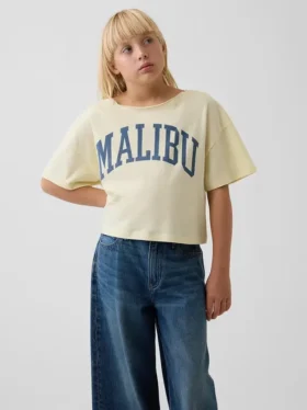Oversized T-skjorte med bred hals til barn