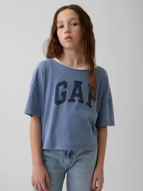 Oversized T-skjorte med bred hals til barn