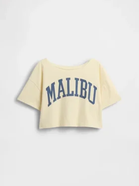 Oversized T-skjorte med bred hals til barn