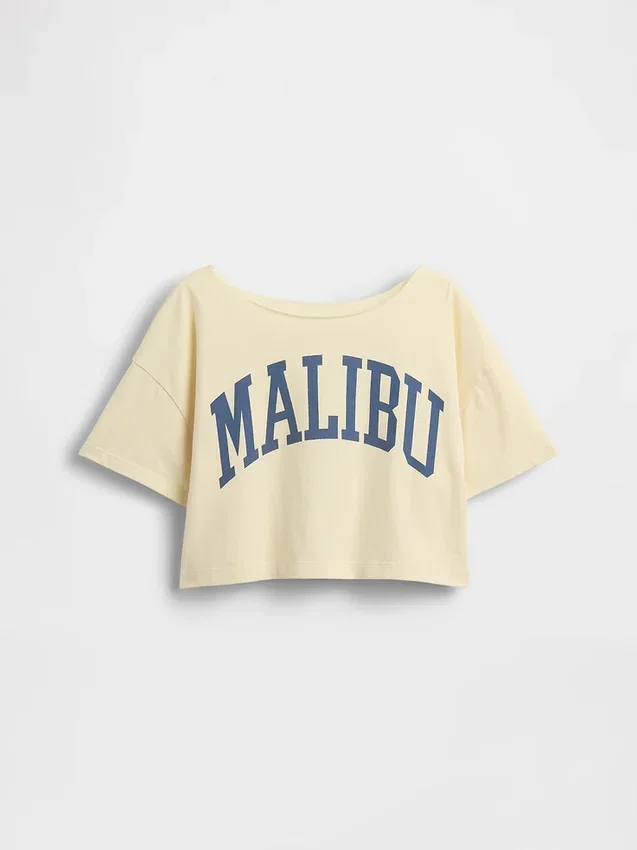 Oversized T-skjorte med bred hals til barn