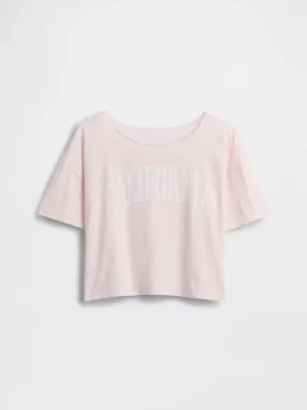 Oversized T-skjorte med bred hals til barn