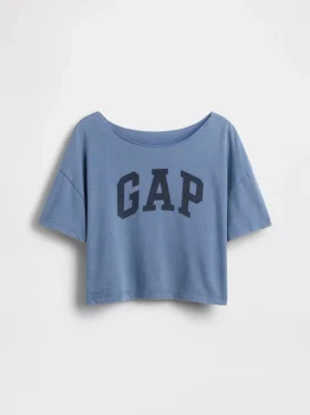 Oversized T-skjorte med bred hals til barn